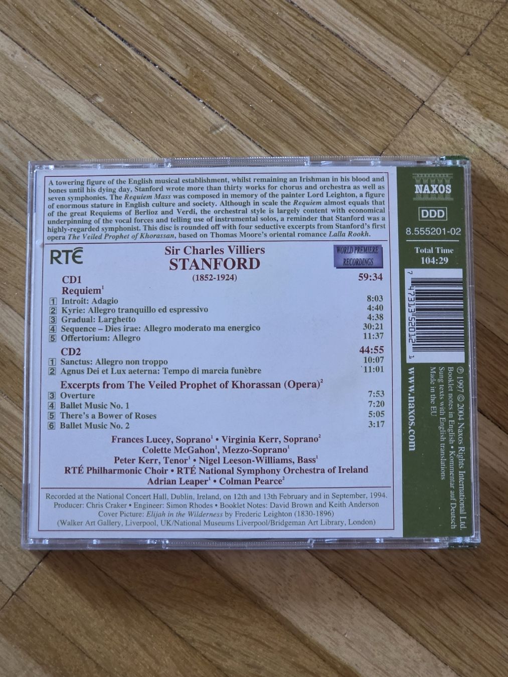 CD: Doppel-CD: Stanford Requiem,  Philharmonic Choir – Usato da Aesch BL venduto da immon 1
