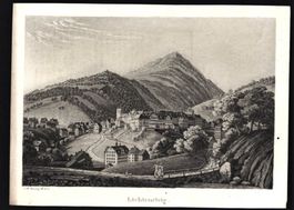 Lichtensteig Aquatinta von Isenring selten