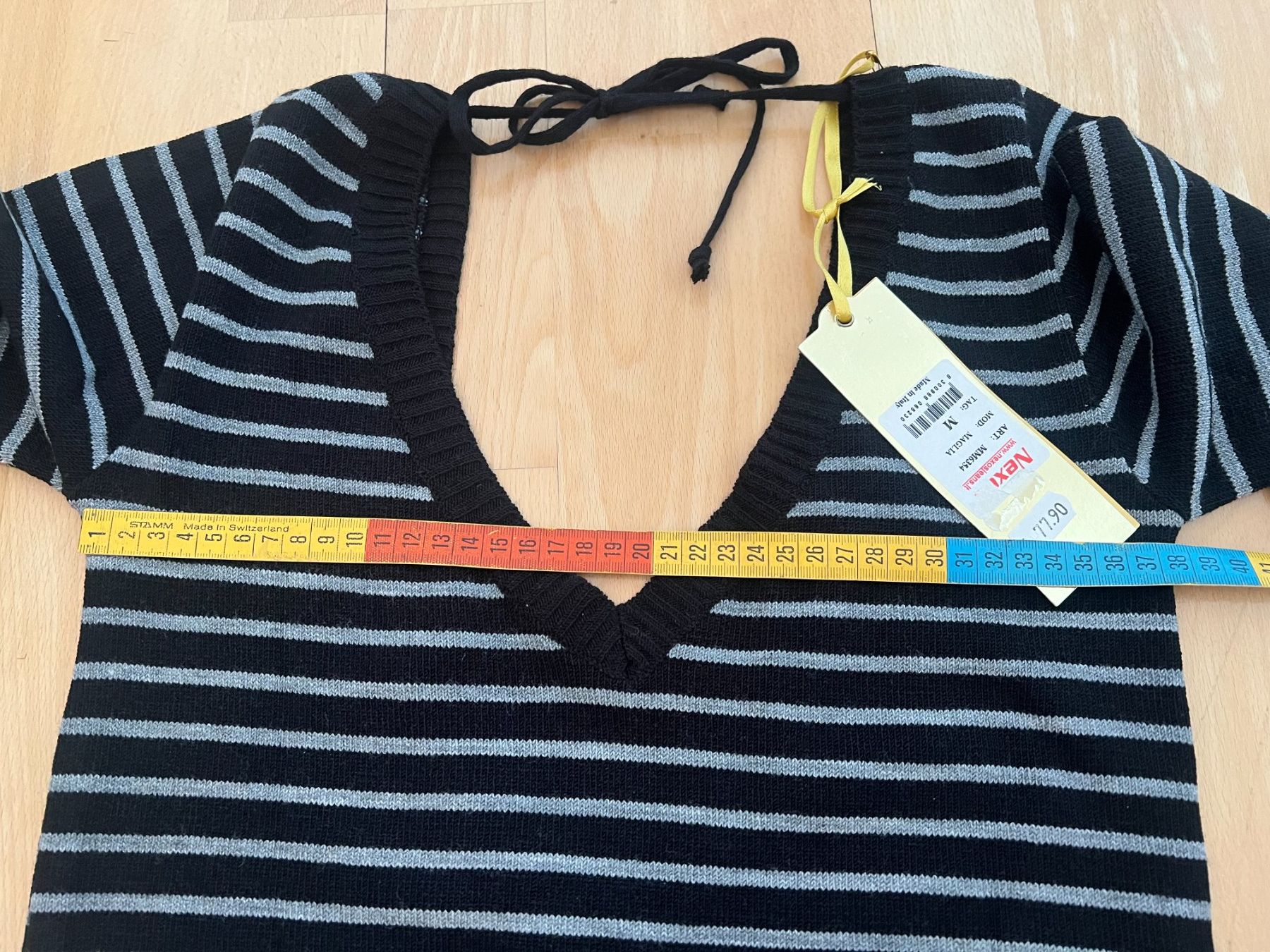 Maglioni & Felpe: NEXOS Strickpullover, 50% Wolle, Gr. M, Schwarz/Grau, NEU – Nuovo e nell'imballaggio originale da Worb venduto da farben20zauber 3