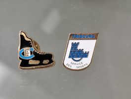 2x anciens pins HC Fribourg Gotteron + Ville de Fribourg