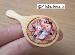 Champignon Pizza Handgemacht, Auch für Maileg