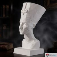 Low Poly Nefertiti Ancient Egypt Bust Sculpture - 3D Printed