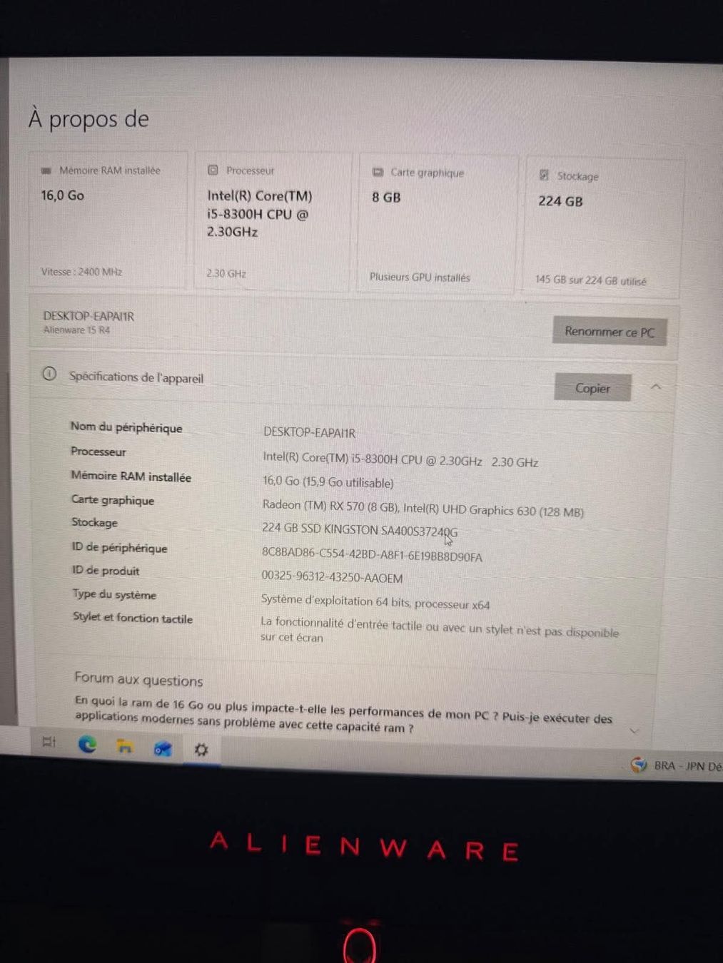 Alienware Notebook: Alienware + original box + chargeur – Usato da St-Martin FR venduto da MaxHsr 7