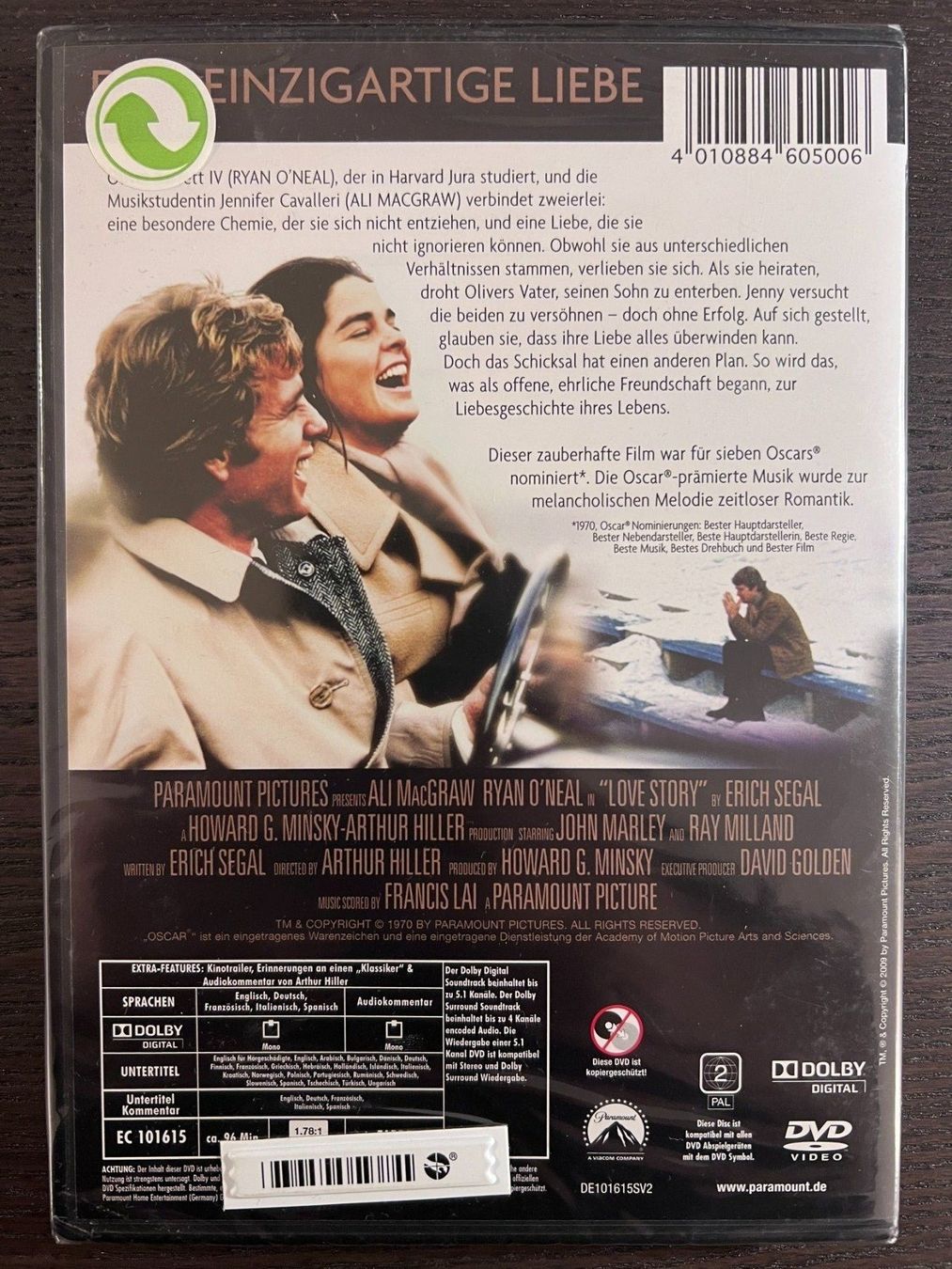 Alle DVDs: Love Story – Neu und originalverpackt aus Zürich von FilmFreunde 1