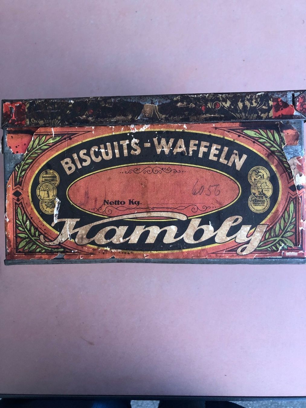 Kambly Barattoli: Blechdose Kambly Biscuits Waffeln, antik, Bern – Usato da Bassersdorf venduto da 1Morgenrot 3