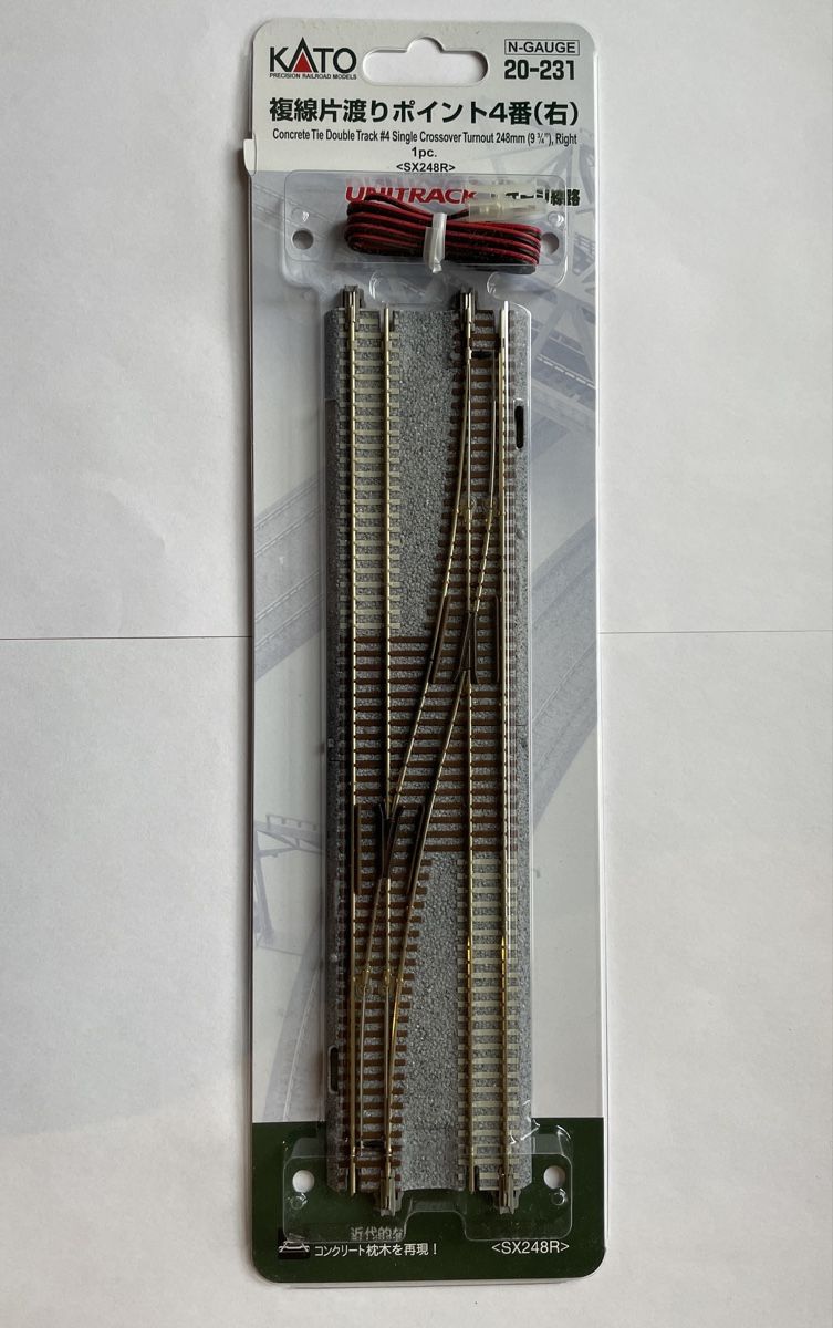 Kato Modellini di ferrovie: Kato Unitrack Doppelspurwechsel rechts – Nuovo e nell'imballaggio originale da Kleinandelfingen venduto da marco_85