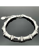 Fantasie Armband palladiniert mit weissen Zirkonia 18 cm