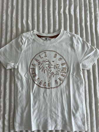 H&M T SHIRT NEU MIT BEIGEM DRUCK GR 110/116