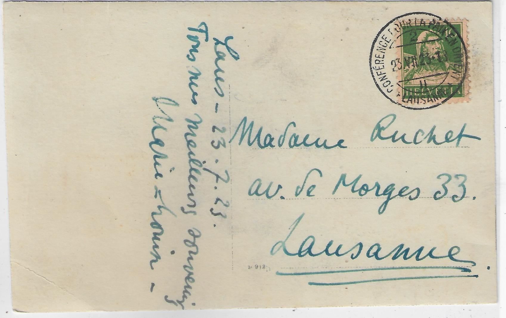Cartoline postali: Lausanne - Avenue de Morges 33 - Villa – Usato da Ettingen venduto da Kartenplanet 1