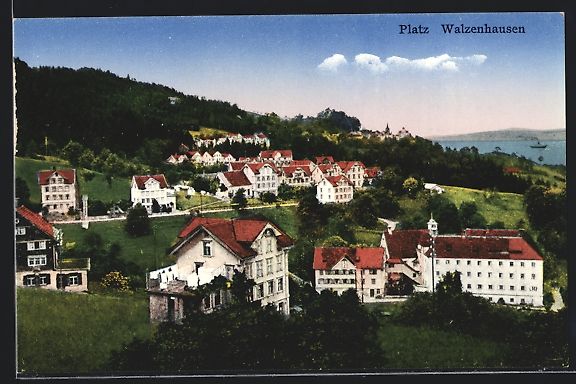 Cartoline postali: AK Walzenhausen, Ortsansicht – Usato da Berlin venduto da bartko-reher