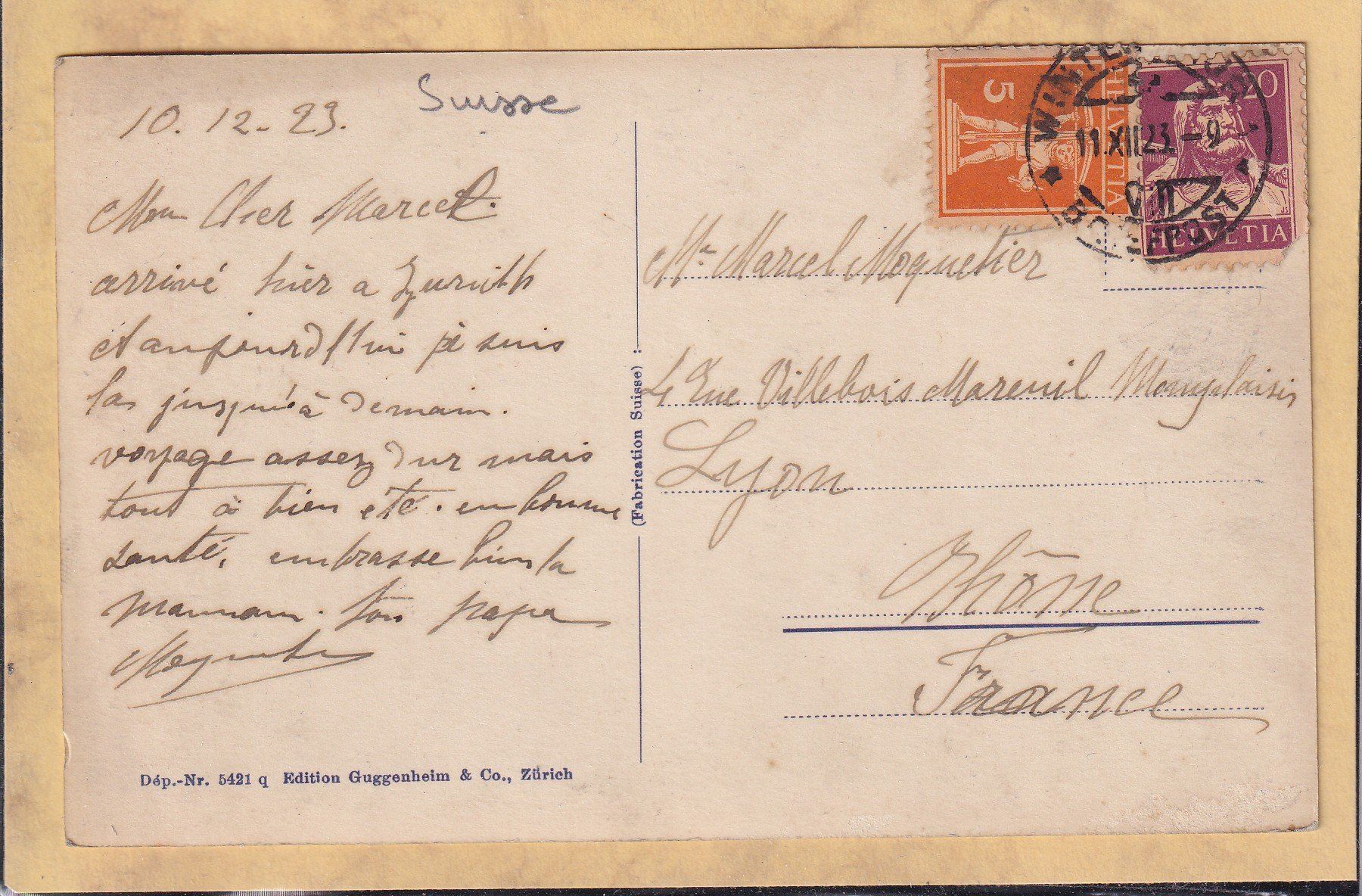 Cartes postales: Winterthur - Technikum - 1923 – D'occasion à Orvin par Pyaeschli 1