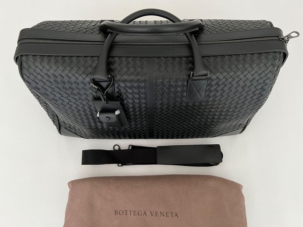 Bottega Veneta Borse: Bottega Veneta Intrecciato Large Duffle Bag in Schwarz – Nuovo e nell'imballaggio originale da Pfäffikon SZ venduto da Redwulf34 2