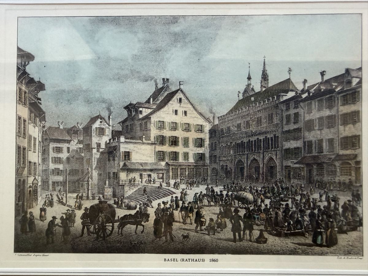 Gravures: Alter Stich Basel 1860 gerahmt – D'occasion à Murten par roc_79wz 1