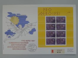 1981: F48 im Kleinbogen a. Brief, Kat: 80.-+ sauber & selten