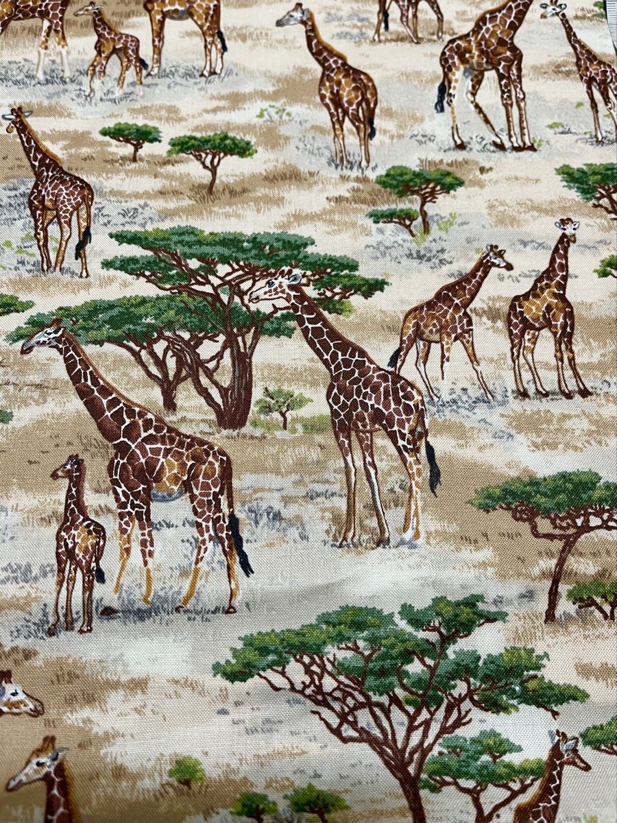 Tessuti: Patchworkstoff Giraffe – Nuovo (secondo la descrizione) da Seuzach venduto da KreativmitStoff