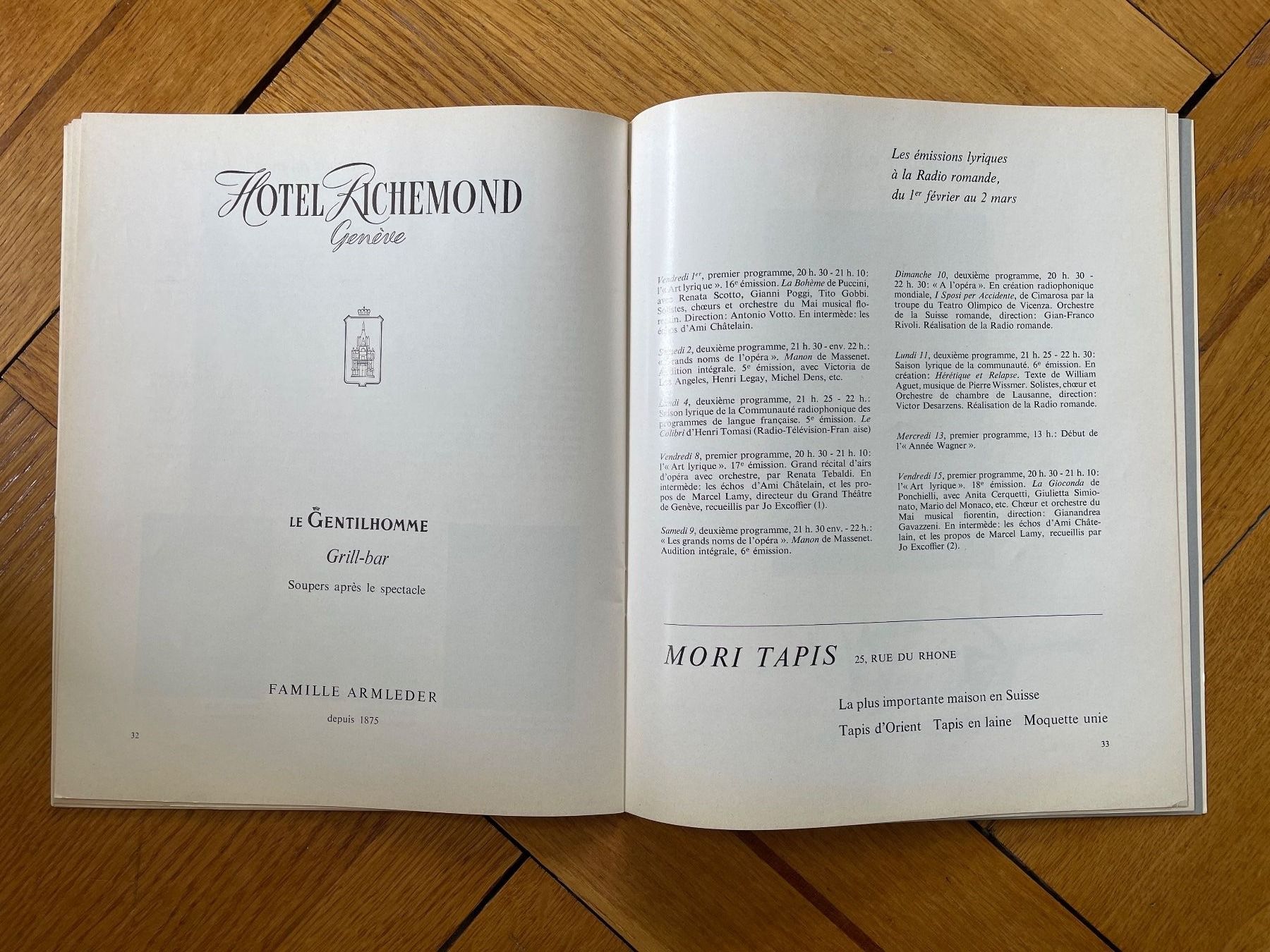 Libri: Programme Grand Théâtre Genève 1962-1963 – Usato da Genève venduto da Buens4 3