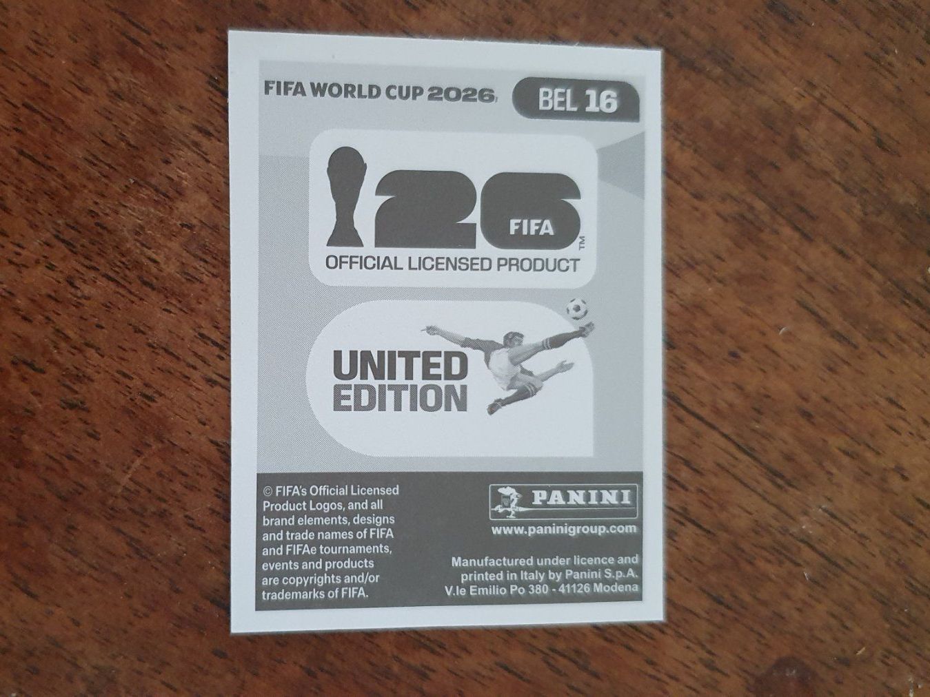 Panini Carte collezionabili: Panini WM 2026 - BEL 16 – Usato da Beromünster venduto da boeggy 1