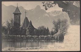 Scherzligen  Kirche und Stockhorn ( TUHN 25.X.03 )