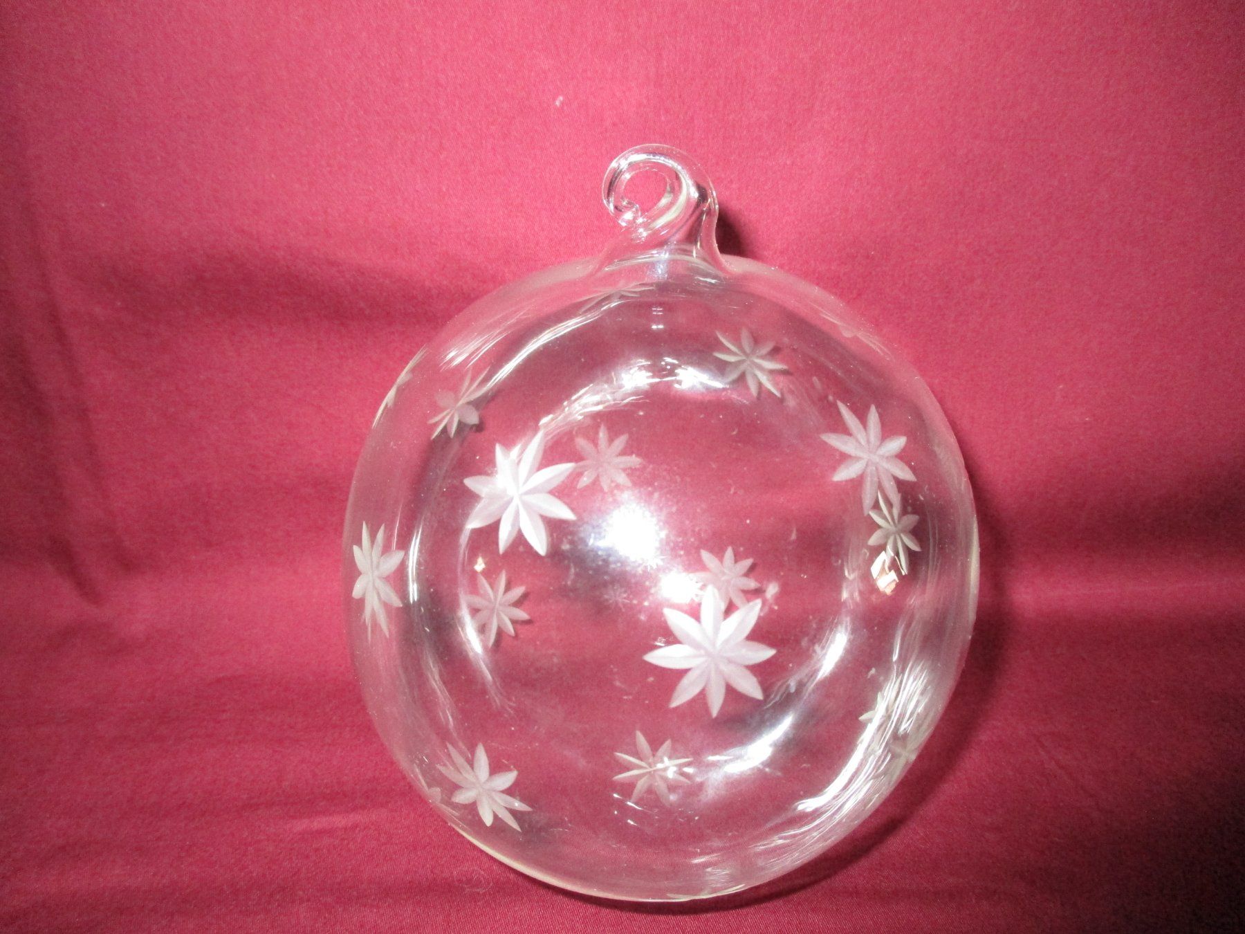 Tutte le decorazioni: Glas-Kugeln 3 Stück, handgeritzt, glasklar – Usato da Berikon venduto da Splendida43 3