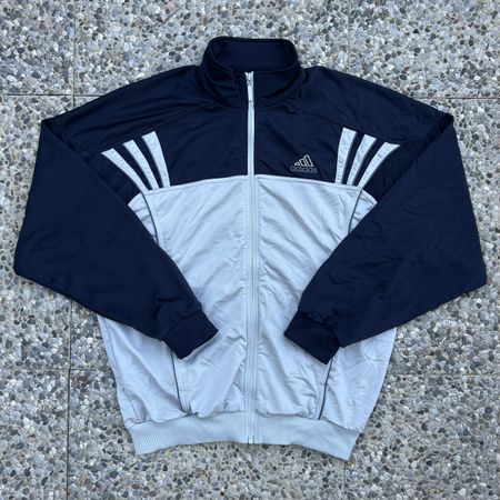 Vintage Adidas Blue/grey track jacket