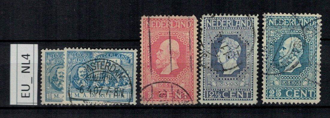 Tutti i francobolli: Niederlande 1907/13, EU_NL4 – Usato da Erlenbach ZH venduto da panstamps