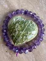 Amethyst Armband facettiert 8mm, Echte Edelstein-Perlen