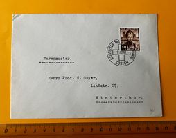 Sonderbrief Tag der Briefmarke 1941 Zürich Pro Juventute