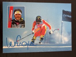 Michela Figini Autogrammkarte, Ski Alpin Legende, Top Zustan