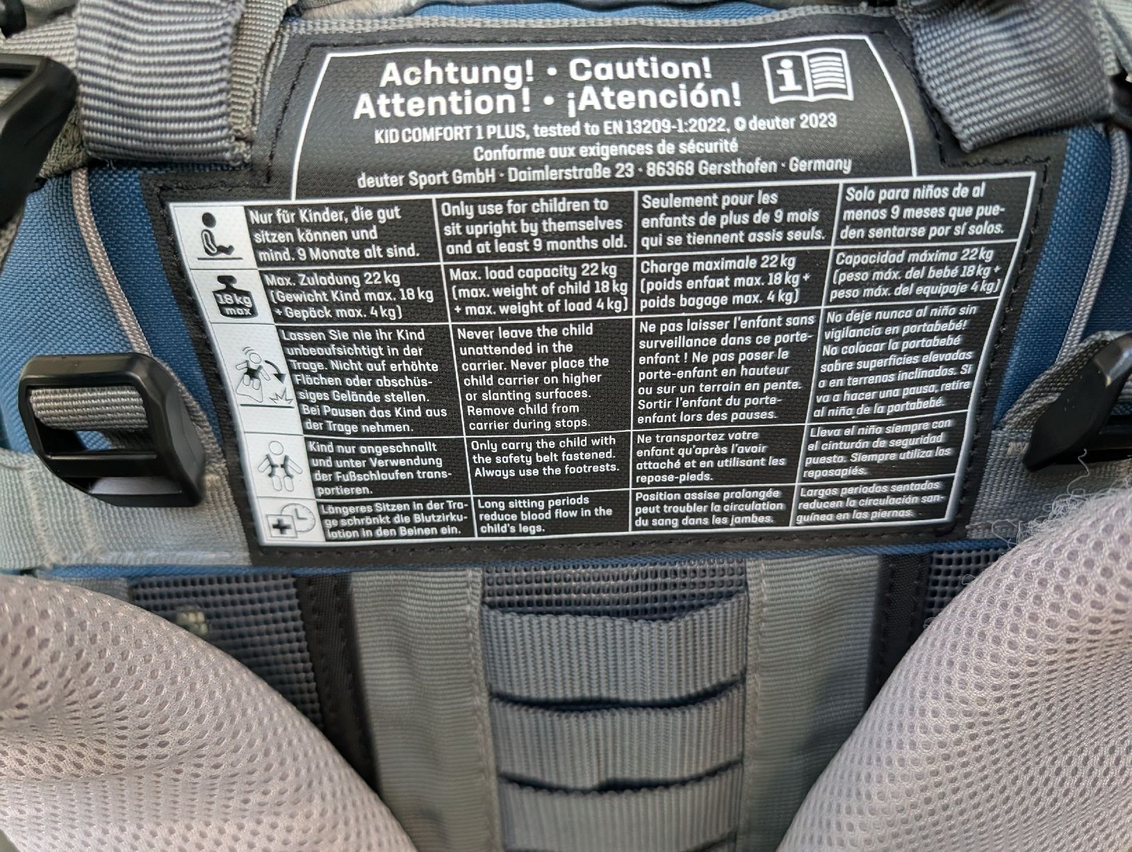 Deuter Marsupi portabebè: Kindertrage Deuter Kid Comfort 1 Plus gebraucht – Usato da Mühleberg venduto da Rambodisli94 2