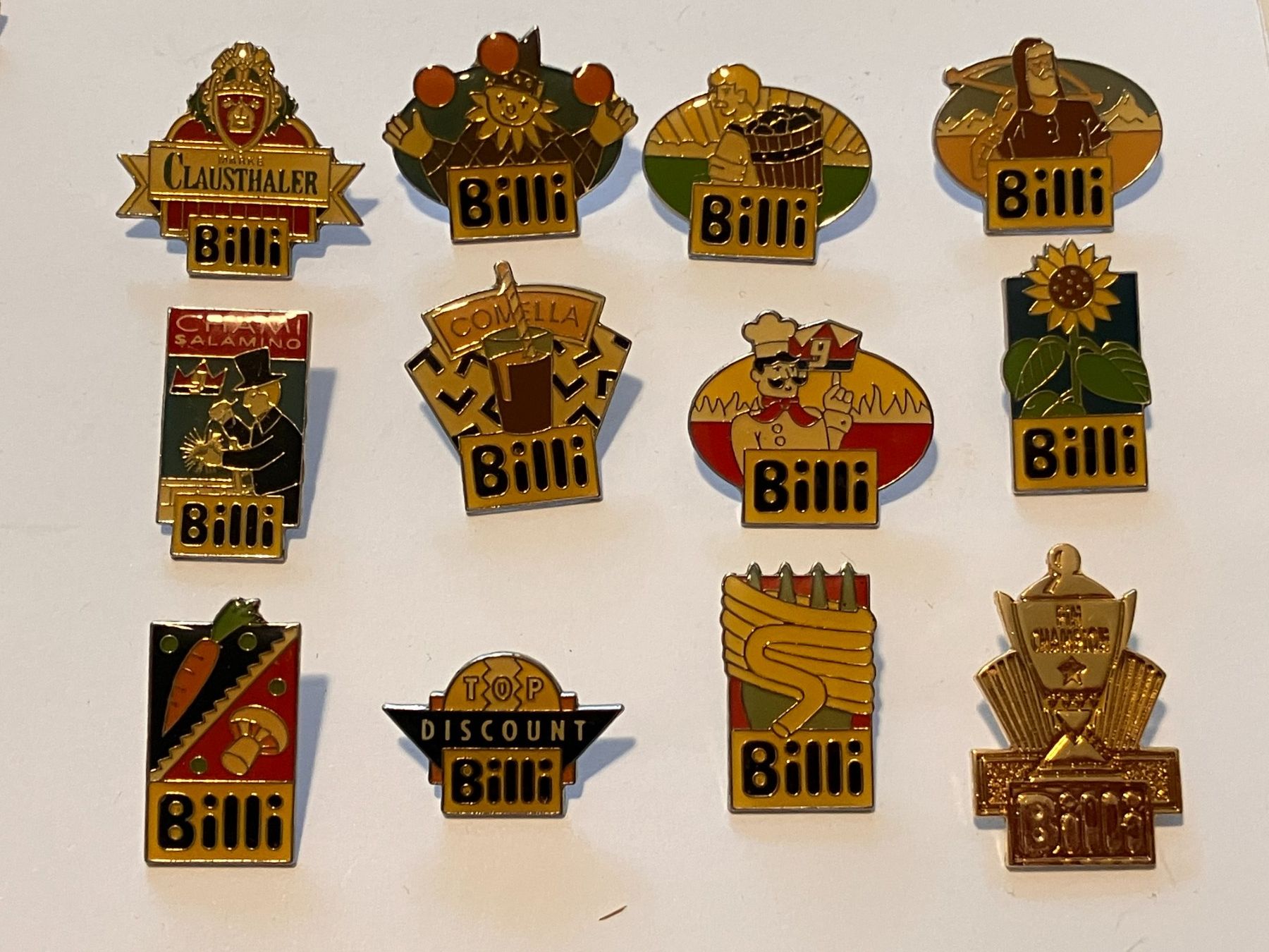 Placchette & Badge: 12 Pin Billi Discount – Usato da Basel venduto da djwwpp