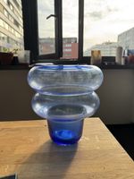coole blaue Vase retro look