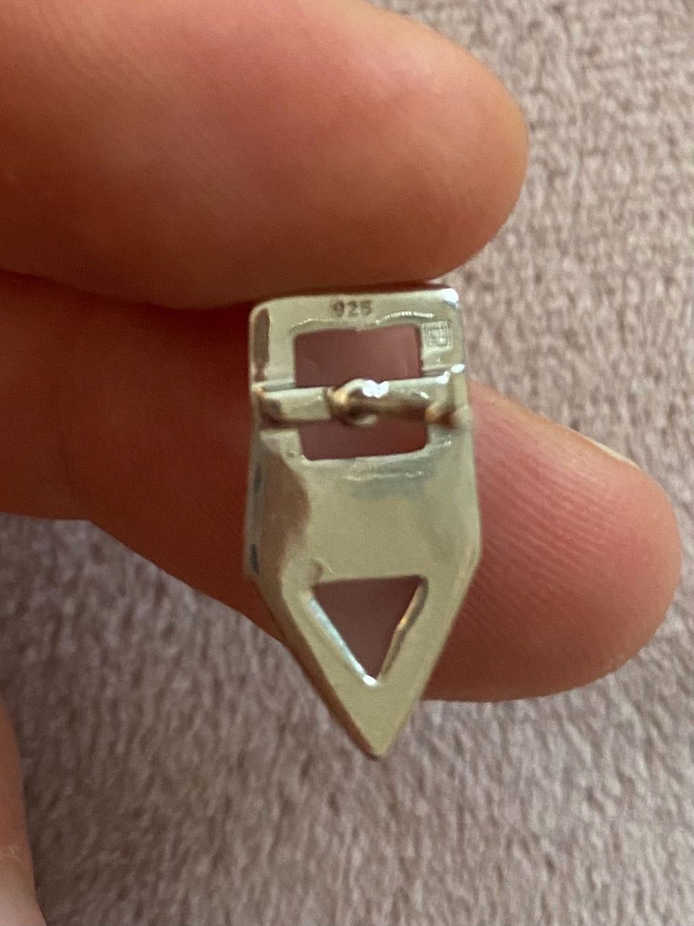 Orecchini pendenti & Orecchini a lobo: Ohrringe Ohrstecker rosa Chalcedon eckig quadrat 925 Silber – Usato da Zürich venduto da goldfisch.schmuck 1