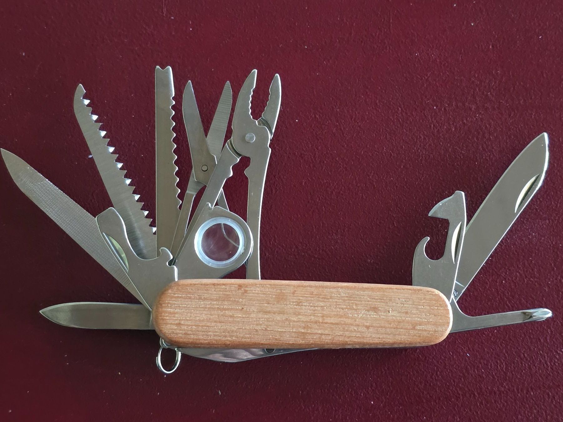 Coltelli tascabile: Fischermann Multitool Messer 34 Funktion Wood Neu – Nuovo (secondo la descrizione) da Nyon venduto da freetoys08 1