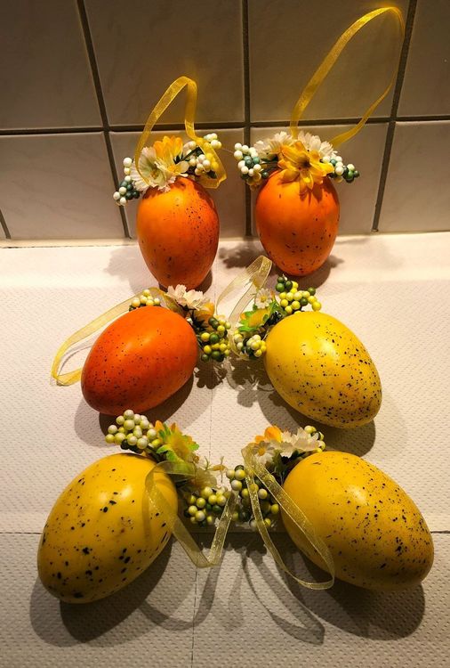 6 Stk. Deko Ostereier auch für Outdoor Kaufen auf Ricardo