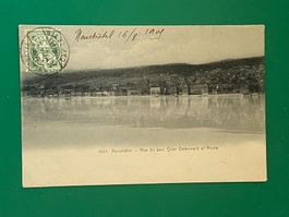 Neuenburg - Vue du lac - 1904  - Taxmarke !!!