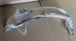 Daum France Kristall Delphin Figur Glas 
