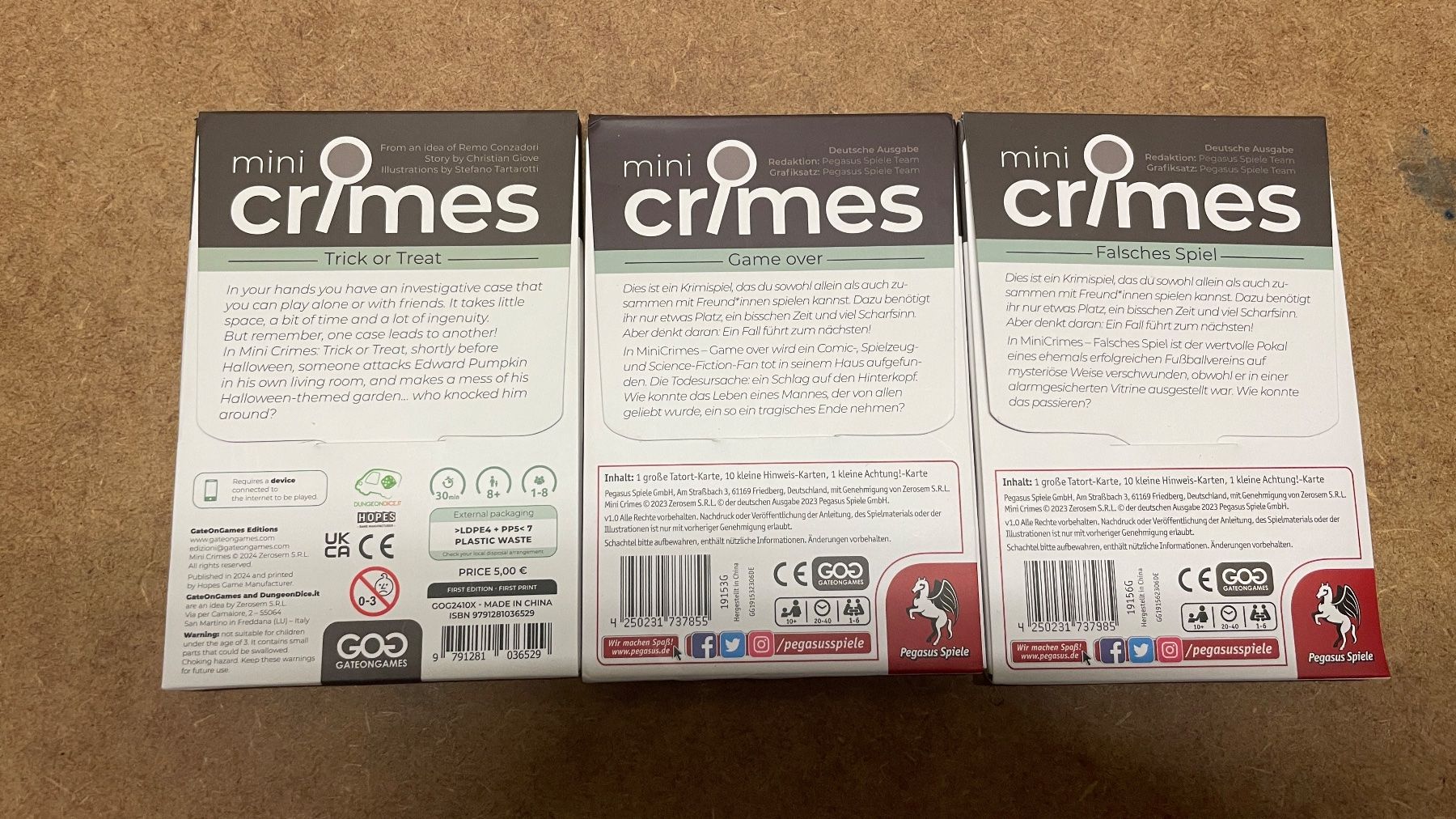 Giochi: 3x Mini Crimes Brettspiel neu – Usato da Therwil venduto da rubininio 1
