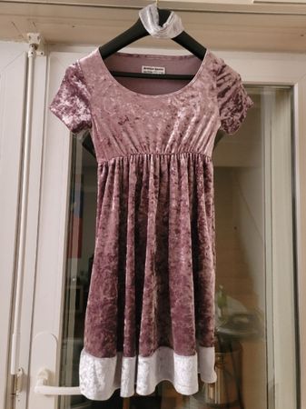 American Apparel, Samtkleid, XS, Babydoll, Halsband, princes