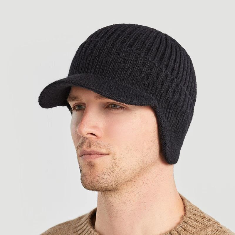 Copricapi, berretti & cappellini: WARME WINTERKAPPE - STRICK MÜTZE EARFLAP - WINTER KAPPE – Nuovo e nell'imballaggio originale da Kriens venduto da swissgadget 2