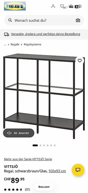 Ikea Scaffali: Ikea Regal Schwarzbraun mit Glas – Nuovo (secondo la descrizione) da Luzern venduto da ali_kk86