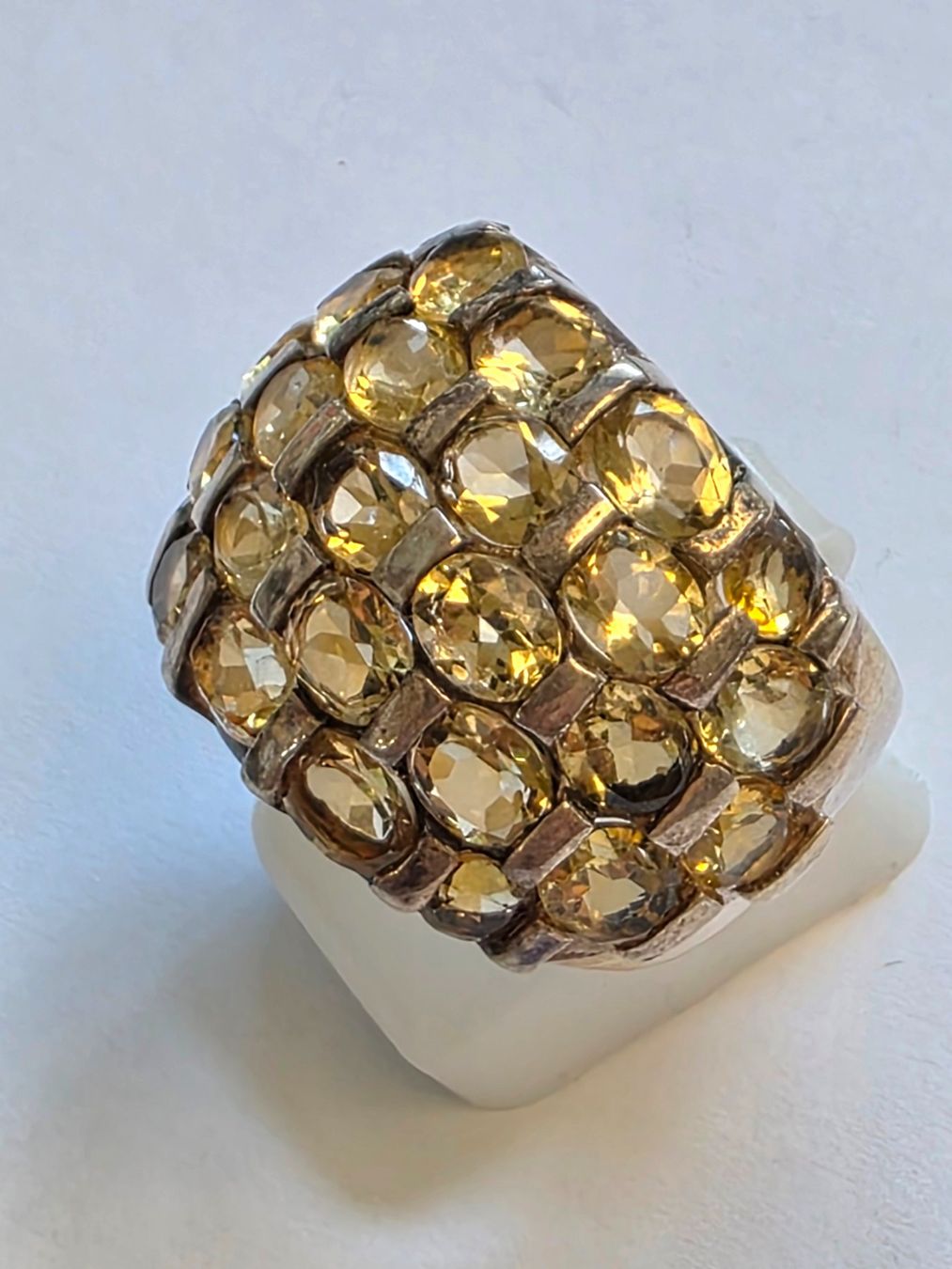 Bagues: Ring Silber mit Citrin Steinen Grösse 58 – Neuf (Voir description) à Zürich par Bieter04 6