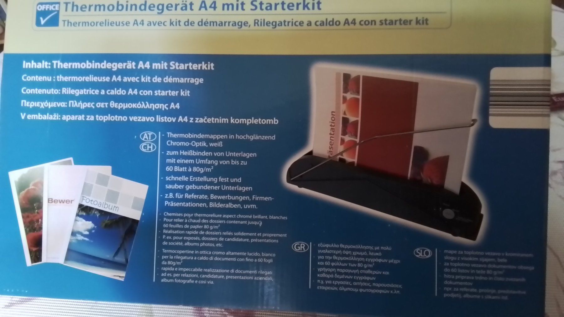 Bindegeräte: Büro Thermobindegerät A4 mit Starterkit & Mappen – Neu und originalverpackt aus Oberurnen von DVDL 6