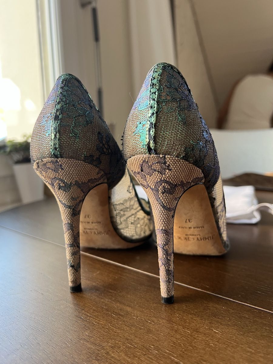 Jimmy Choo Damenschuhe: Jimmy Choo Spitzenpumps, High Heels Gr. 37 – Gebraucht aus Zürich von sellingmystuff1 2