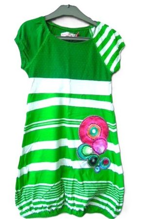 Gr. 110 116 Desigual weiches Sommer Kleid grün bunt  s.Masse