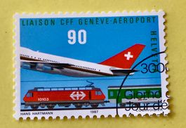 Nr.746  SBB-Anschluss Genf-Cointrin GESTEMPELT 1987   