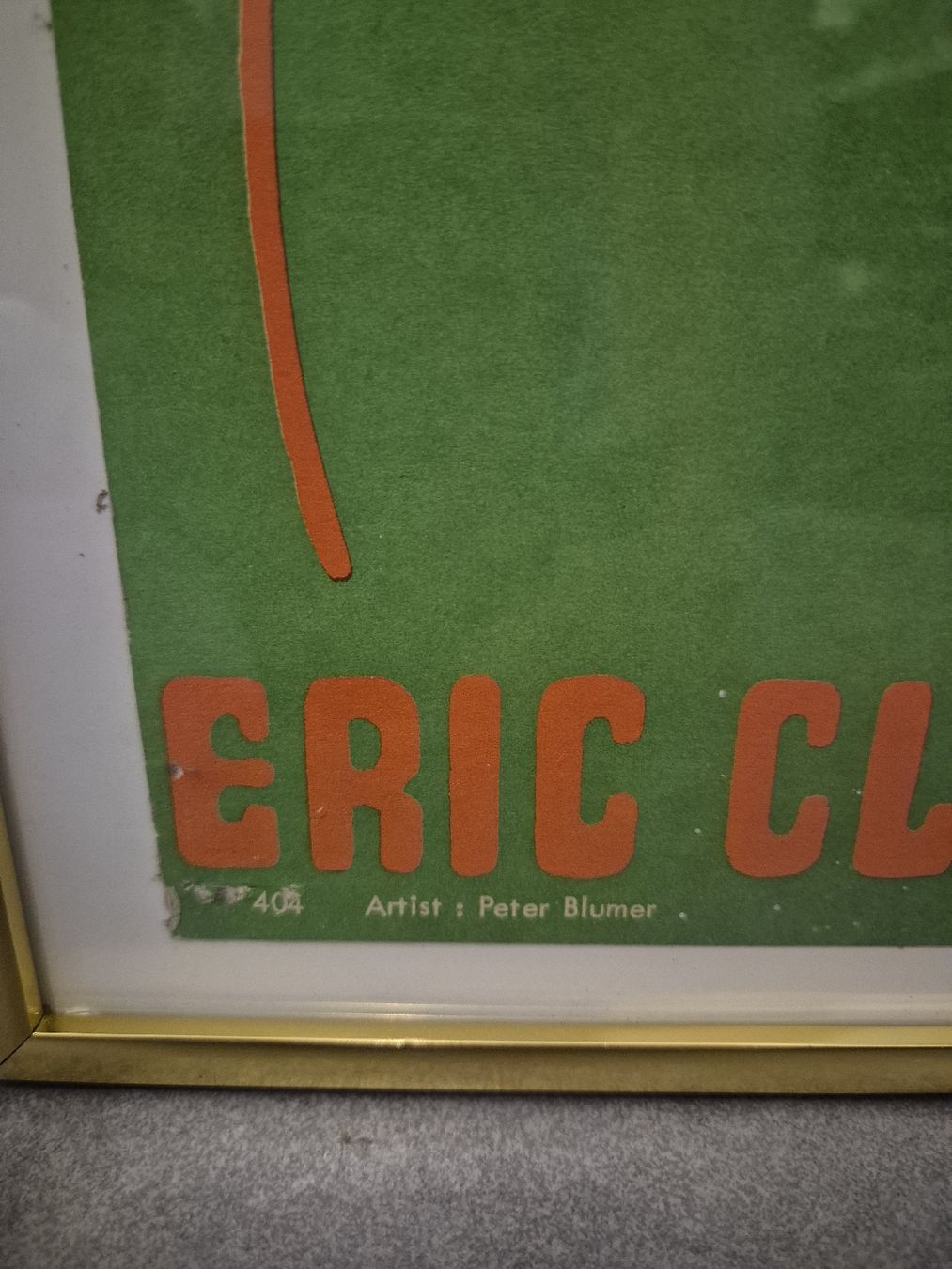Foto & Immagini: Eric Clapton Plakat 1969 - Artist :  Peter Blumer , gerahmt  – Usato da Uster venduto da newwave0 1