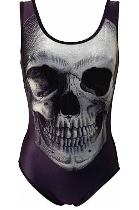 Costumi da bagno & Bikini: Skull Totenkopf Print Badeanzug Swimsuit – Nuovo (secondo la descrizione) da Zürich venduto da NNK28 1