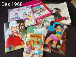 Lot de 7 livres d'histoires pour enfants vintage, dès 1968