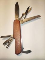 Sackmesser mit Holzgriff 10 Zubehör/Couteau de poche en bois