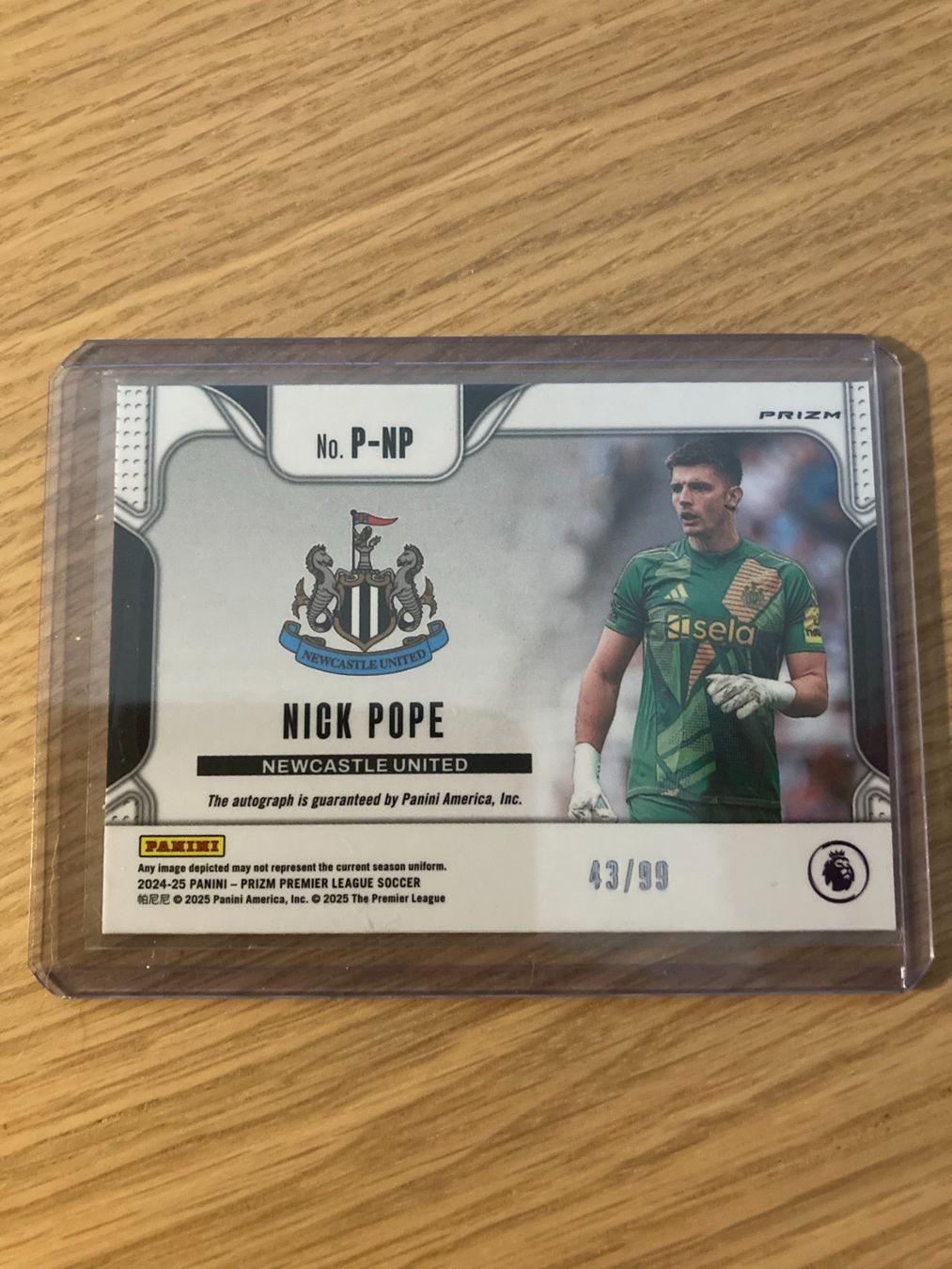 Panini Carte collezionabili: Panini Prizm PL 2023-24 - Nick Pope /99 Auto – Usato da La Tour-de-Peilz venduto da Tyalos_Cards 1